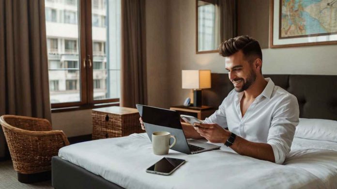 What are the primary security risks associated with using hotel Wi-Fi? How do man-in-the-middle attacks pose a threat on public Wi-Fi networks? Why are unencrypted networks particularly dangerous in hotels? In what ways can malware be distributed through hotel Wi-Fi? How can fake hotspots set up by hackers compromise your data security? What privacy concerns should travelers be aware of when using hotel Wi-Fi? How can hotels use your data collected through their Wi-Fi networks? What legal implications could arise from using insecure hotel Wi-Fi? How does using insecure hotel Wi-Fi impact businesses and their data protection obligations? What steps can travelers take to protect their data on hotel Wi-Fi networks? How does using a VPN enhance security when connecting to hotel Wi-Fi? Why is two-factor authentication important for securing online accounts on public Wi-Fi? What are the benefits of keeping your software updated when using hotel Wi-Fi? Why should travelers avoid sensitive transactions on hotel Wi-Fi networks? How does using HTTPS provide additional security on public Wi-Fi? What are the best practices for verifying and connecting to the correct hotel Wi-Fi network? Why is it important to disconnect and forget hotel Wi-Fi networks after use? How can disabling file sharing settings protect your device on public Wi-Fi? What are the advantages of using mobile data over hotel Wi-Fi for secure internet access? What alternatives to hotel Wi-Fi can travelers consider for a more secure connection?